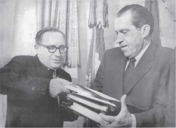 Senator Geroge McGovern with President Richard Nixon, 1968